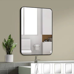 Metal Venetian Wall Mounted Mirror, Decorative Vintage Style Hanging Mirror for Living Room, Bedroom and Entryway