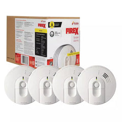 Hardwired Smoke Alarm with Ionization Sensor, 120V AC, 9V Battery Backup