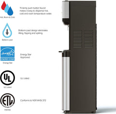 Self-Cleaning Bottom-Loading Water Cooler Dispenser with 3 Temperature Settings