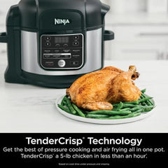 10-in-1 6.5-Qt Pressure Cooker and Air Fryer Multicooker, Stainless Steel