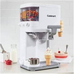 1.5 Qt Soft Serve Ice Cream Machine – 3 Built-In Mix-In Dispensers with Warming Plate